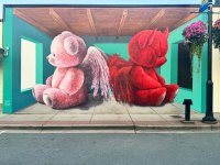 LeonKeer-mural-3d-inner-chatter-chilliwack-teddybears-angel-devil