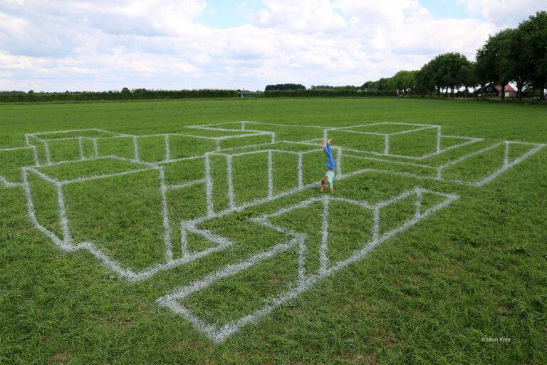 anamorphic-chalk-art leon keer bunnik landart